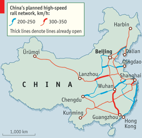 China High Speed Train Map China High Speed Train Map